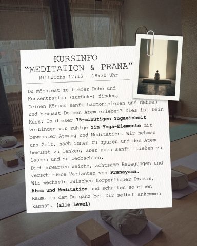 Kursinfo "Meditation & Prana"
