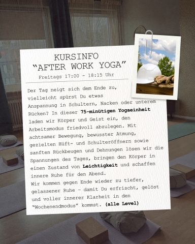 Kursinfo "After Work Yoga"